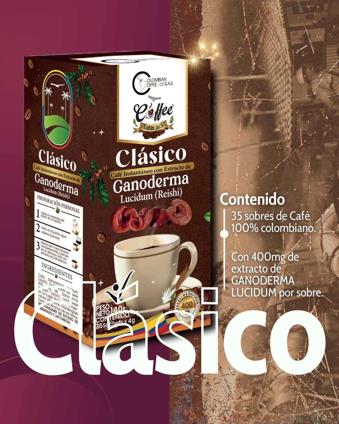 COFFEE CLASICO CON GANODERMA